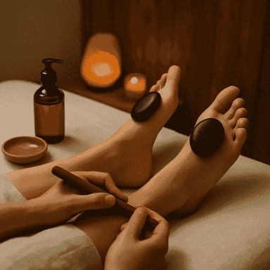 Reflexology + Hot Stone Feet